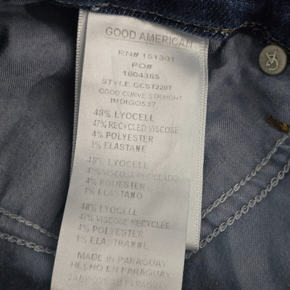 Good American good curve straigth denim 6/28 blue womens 6943 - Picture 10 of 11